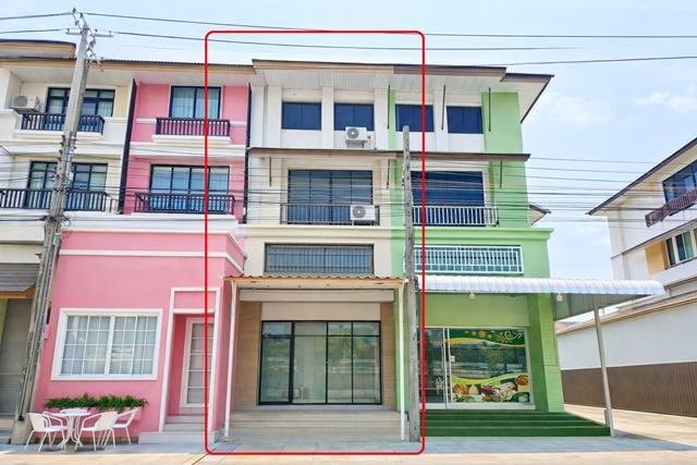 สนามบินสุวรรณภูมิ1 กม. กิ่งแก้ว8-16  เมกา บางนา 3 กม. อาคารพาณิชย์เช่า ราชาเทวะ 3นอน 3น้ำ 19 ตารางวา 266ตารางเมตร  ตลาดกิ่งแก้ว