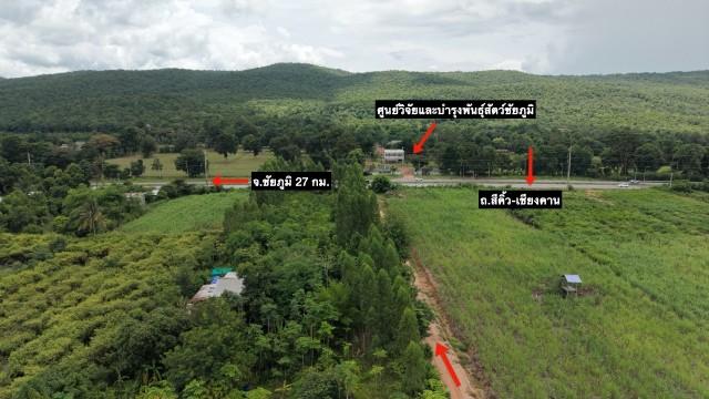 ขาย ที่ดิน 11 ไร่ เศษ วิวภูเขา ห่างถนนสีคิ้ว- เชียงคาน 200 เมตร และถนน Hightway (3058) 1.5 กิโลเมตร ต.ห้วยไร่ อ.คอนสวรรค์ จ.ชัยภูมิ